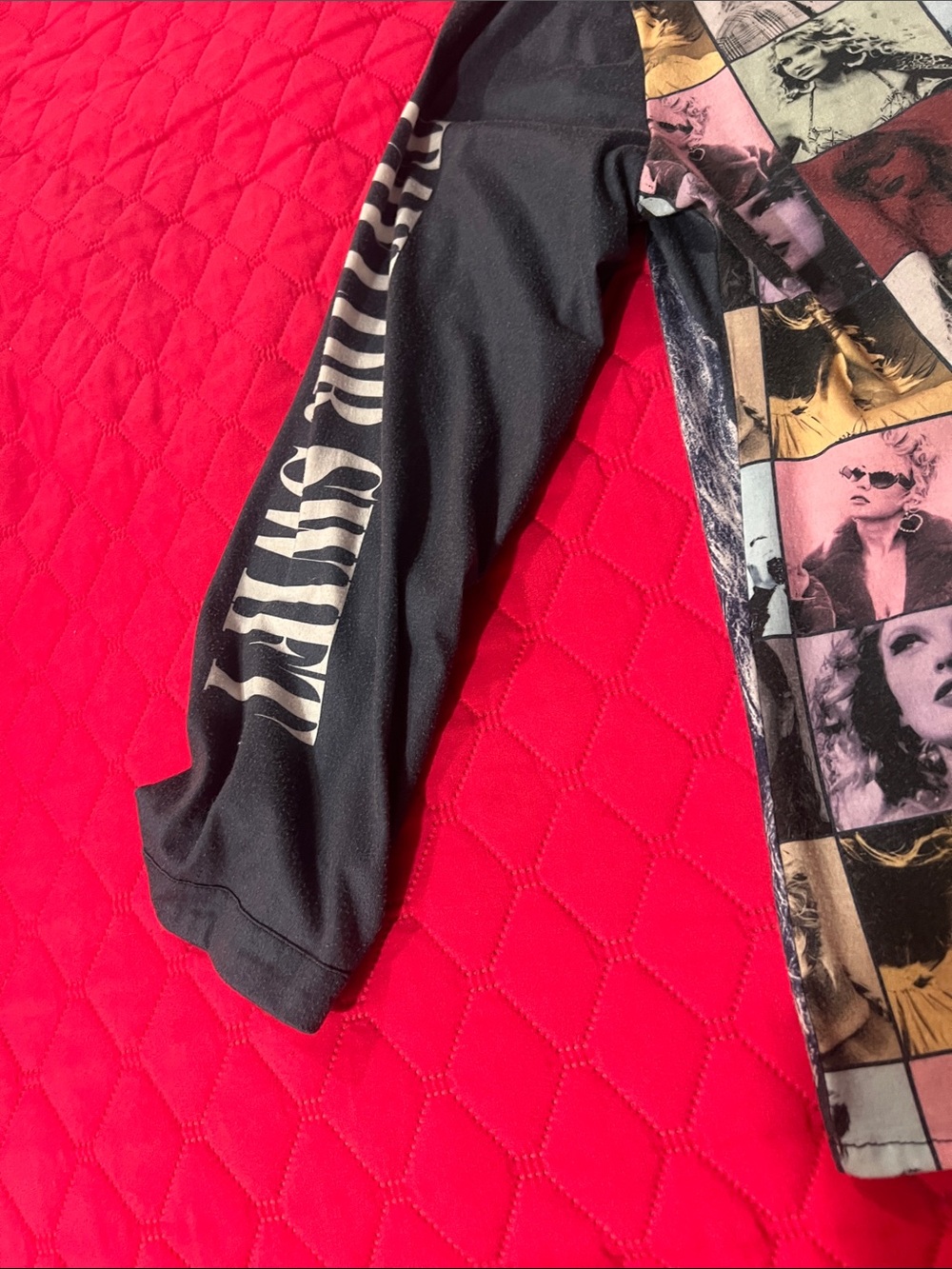 Taylor Swift Inspired Multicolor & Navy Button-Up Women’s Pajama Top - Picture 7 of 8